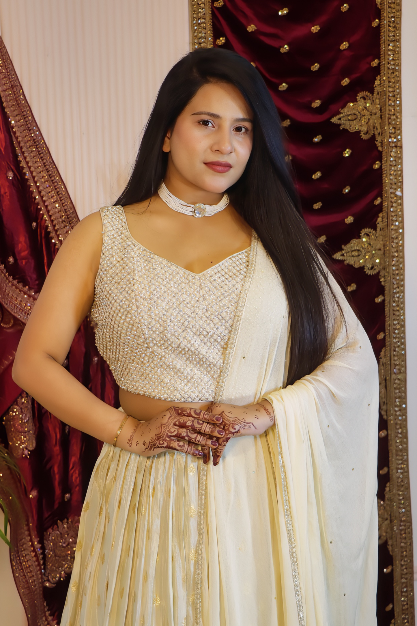 Gold Ivory Lehenga