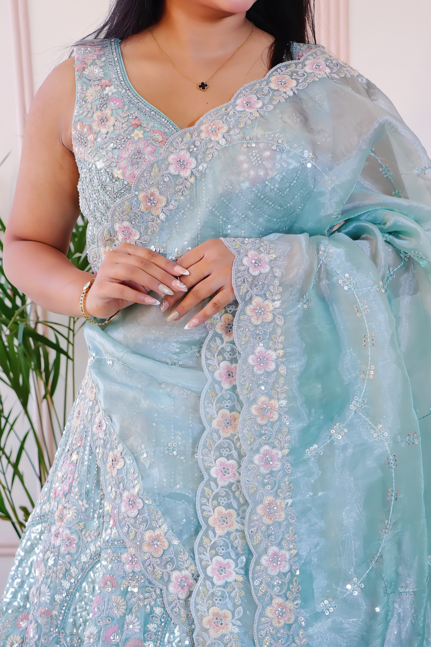 Pastel Mint Green Lehenga