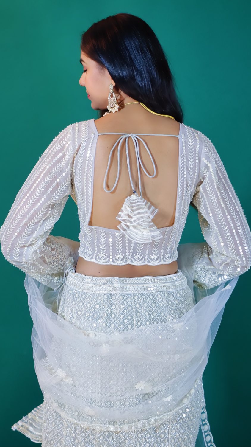 Elegant Off-White Lehenga