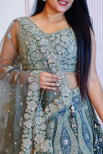 Heena Green Lehenga Set