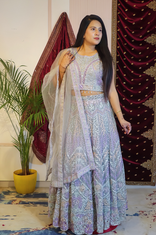 Powder Blue Lehenga