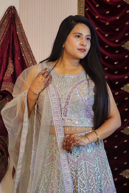 Powder Blue Lehenga