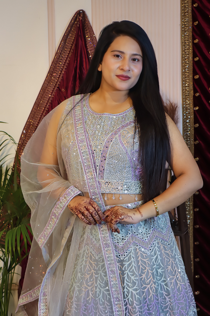 Powder Blue Lehenga
