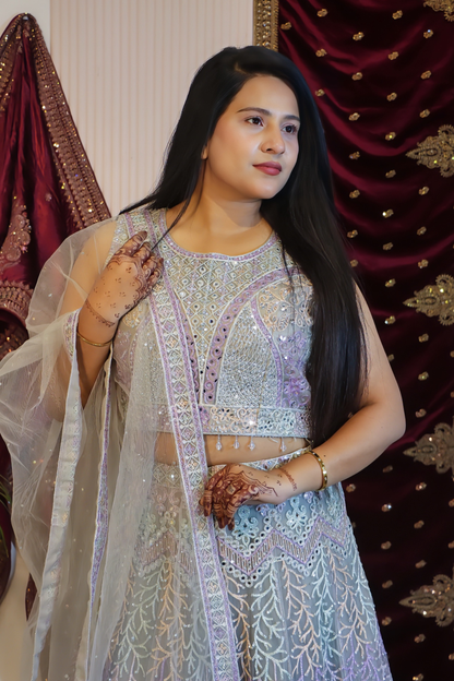 Powder Blue Lehenga