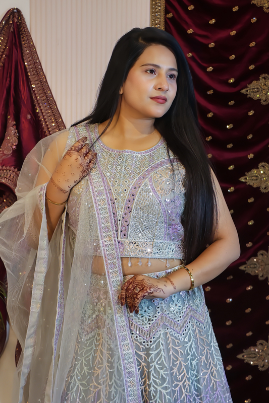 Powder Blue Lehenga