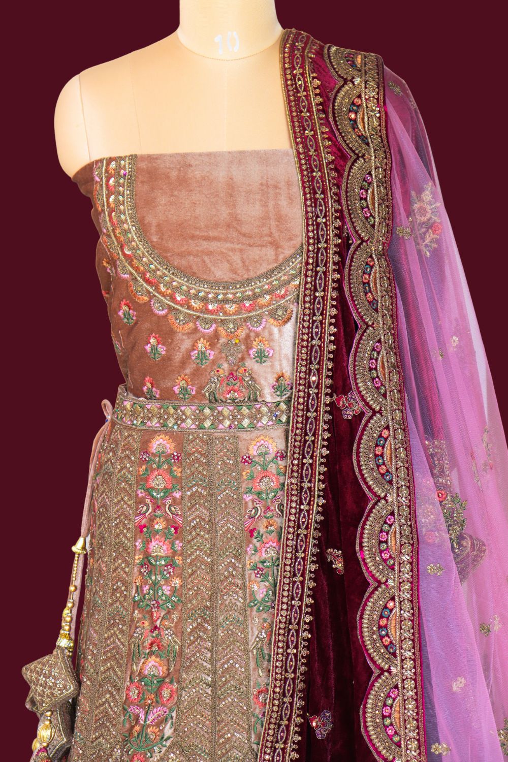 Velvet Bridal Lehenga