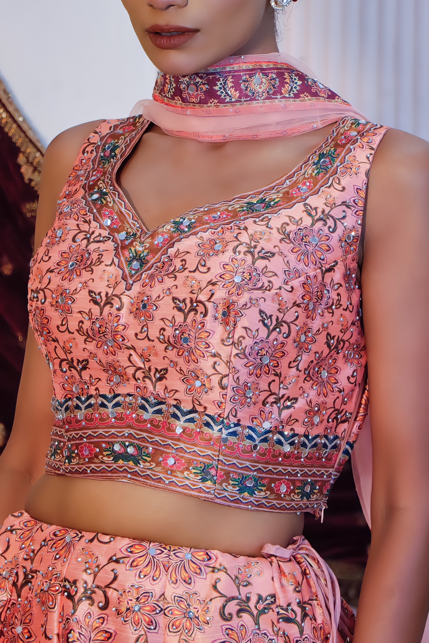 Peach Lehenga