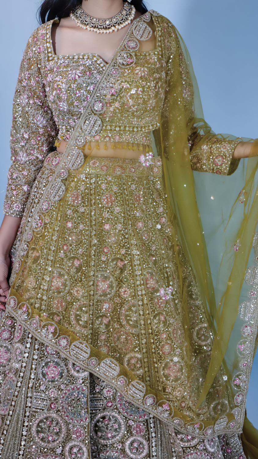 Heena Green Bridal Lehenga