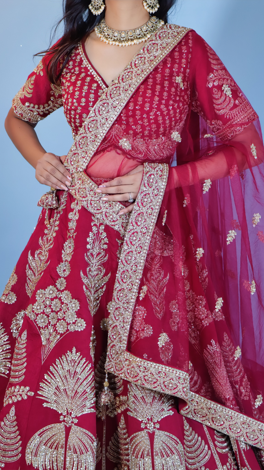 Maroon Bridal Lehenga