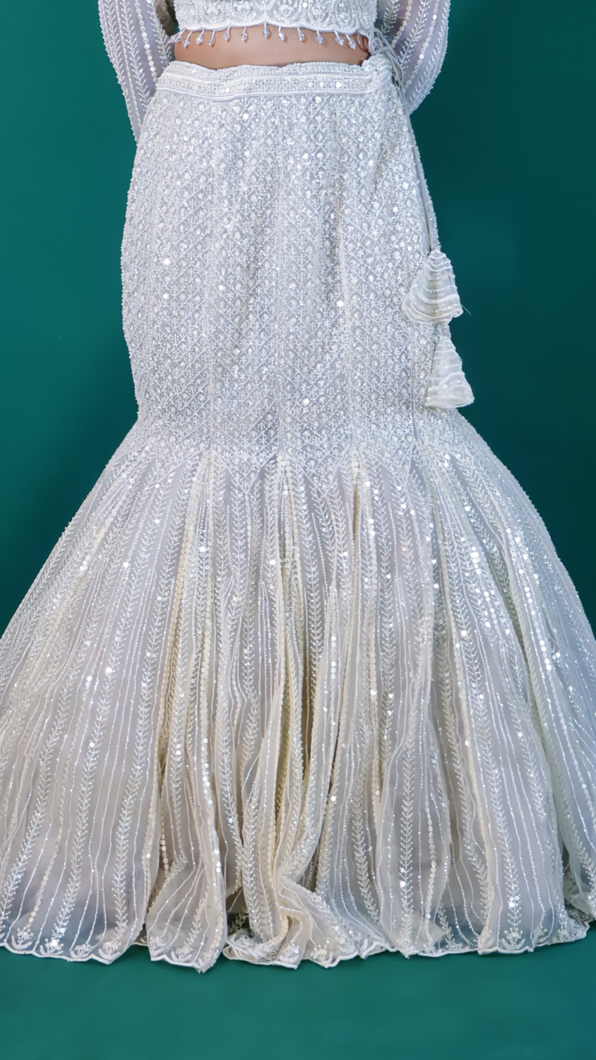 Elegant Off-White Lehenga