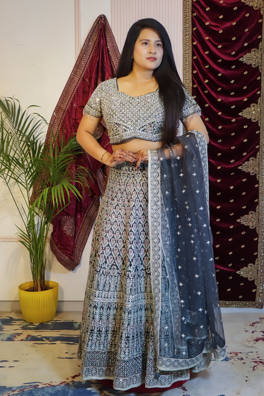 Grey Lehenga