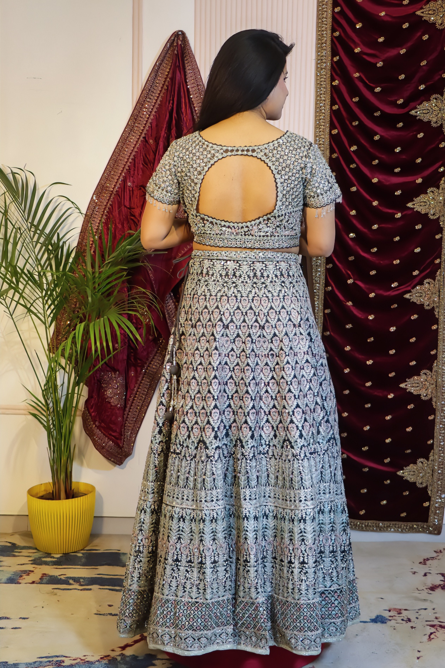 Grey Lehenga