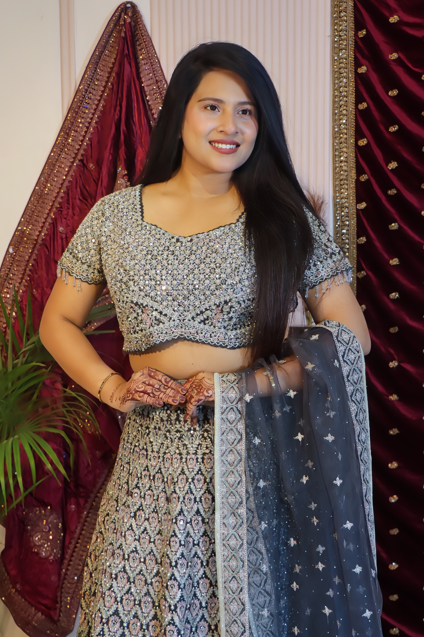 Grey Lehenga
