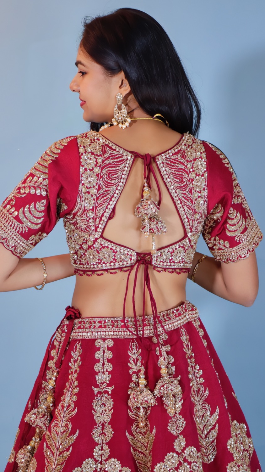 Maroon Bridal Lehenga