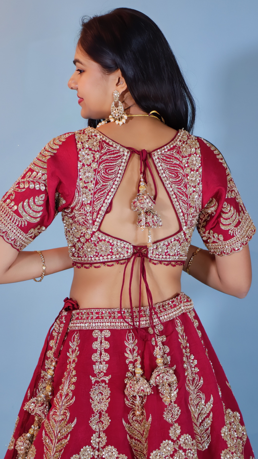 Maroon Bridal Lehenga