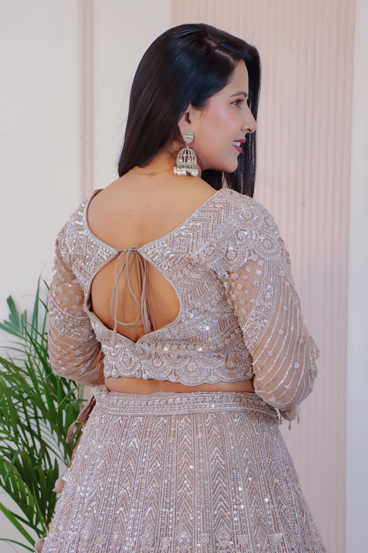 Silver Grey Bridal Lehenga