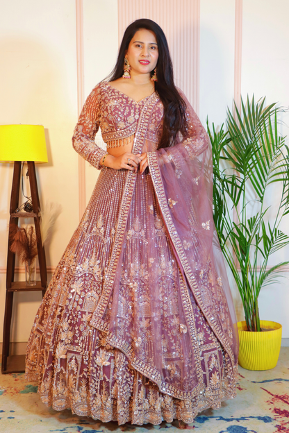Elegant Onion Pink Lehenga