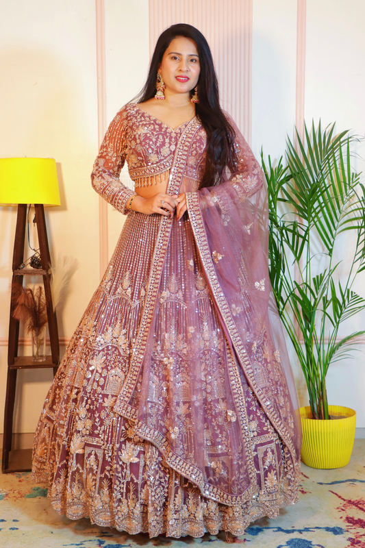 Elegant Onion Pink Lehenga