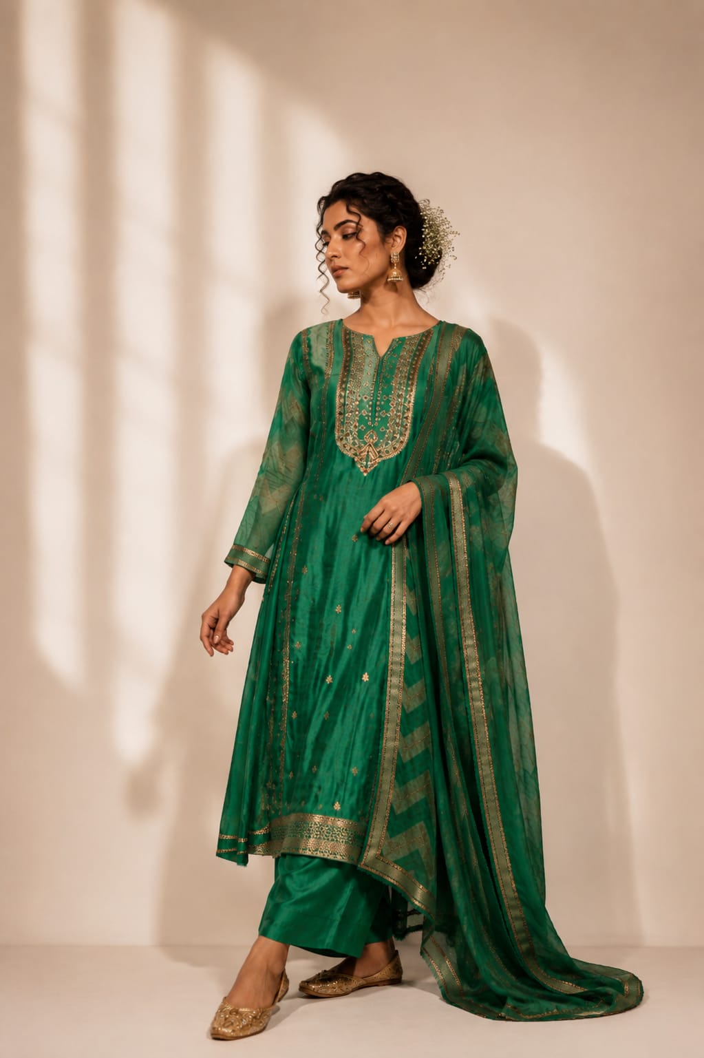 Long Kurti and Plazzo Set