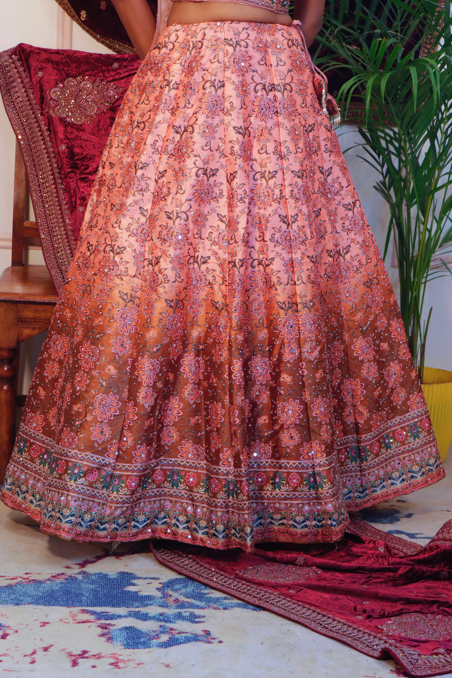 Peach Lehenga