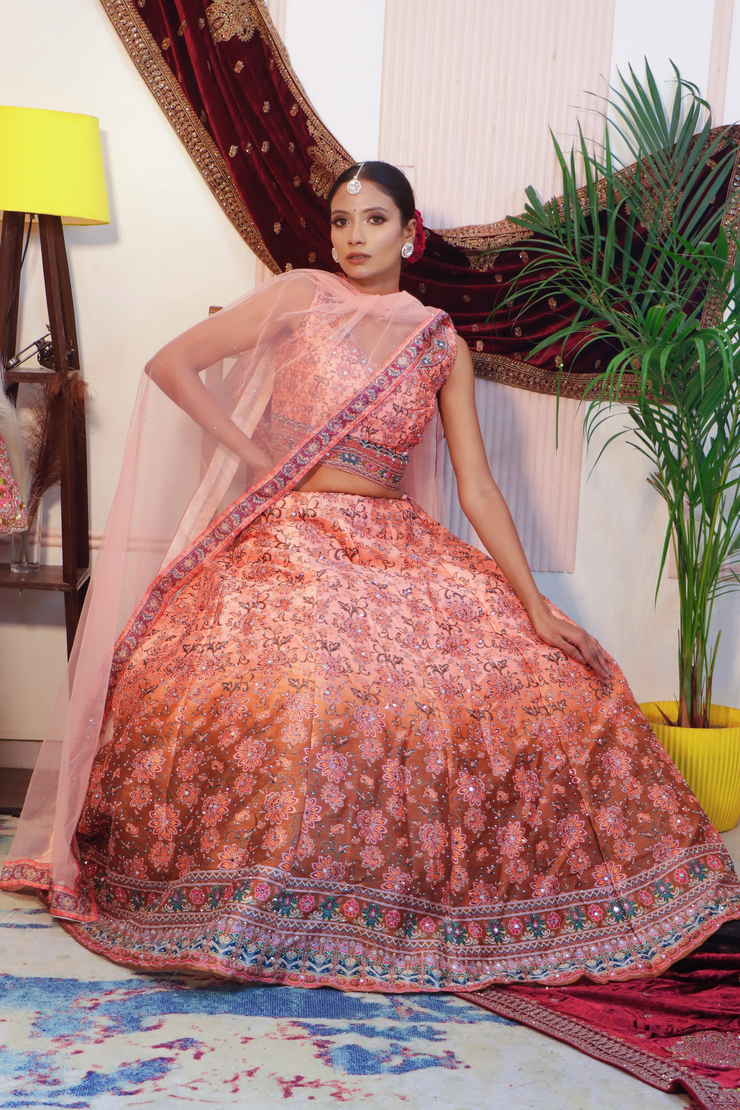 Peach Lehenga