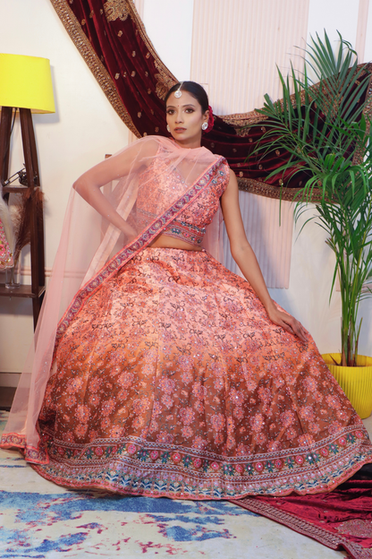 Peach Lehenga