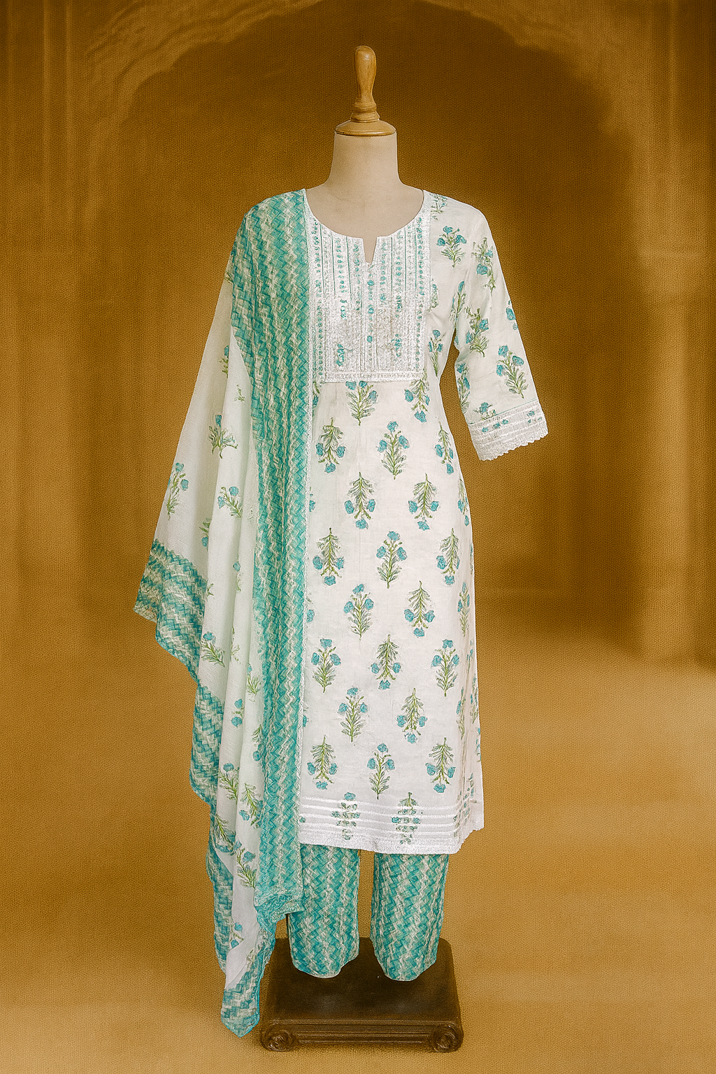 Printed Cotton Suit