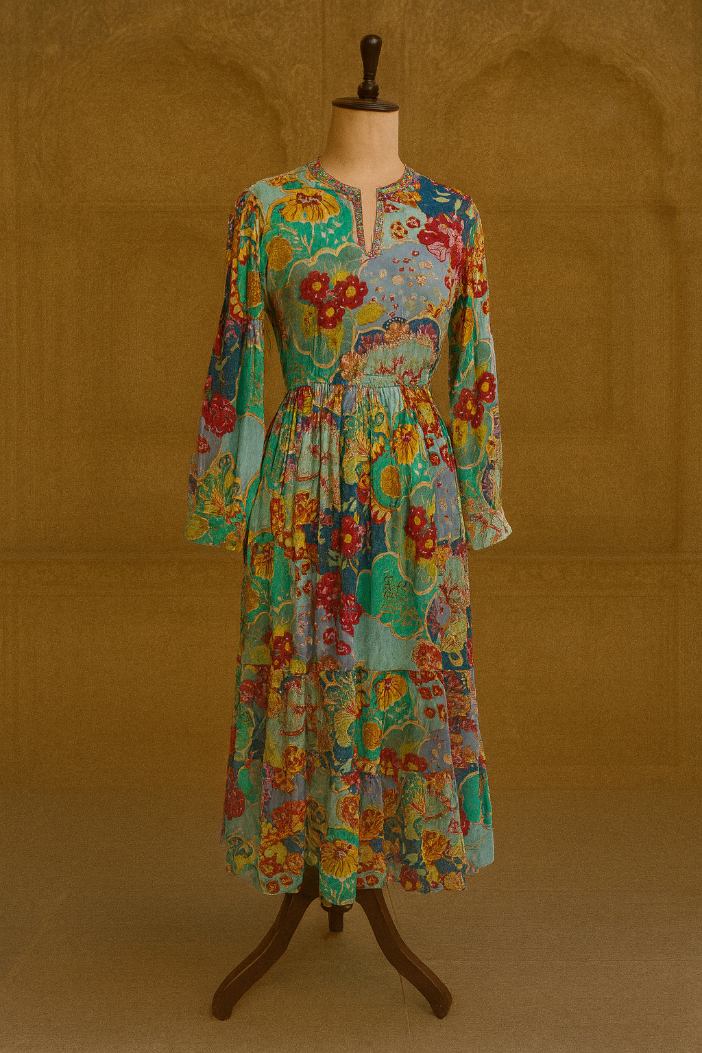 Floral Printed Long Frock