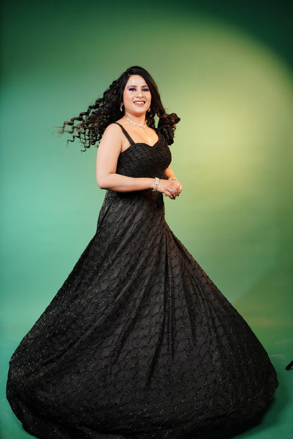 Western Gown in Black