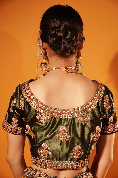 Velvet Bridal Lehenga