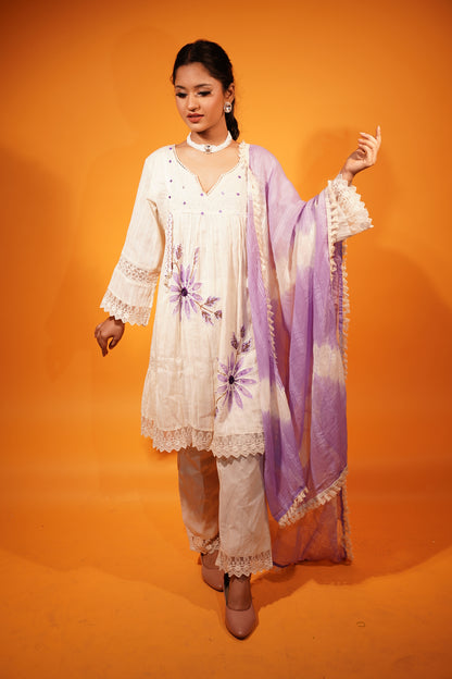 Short Frock Style Kurti Set