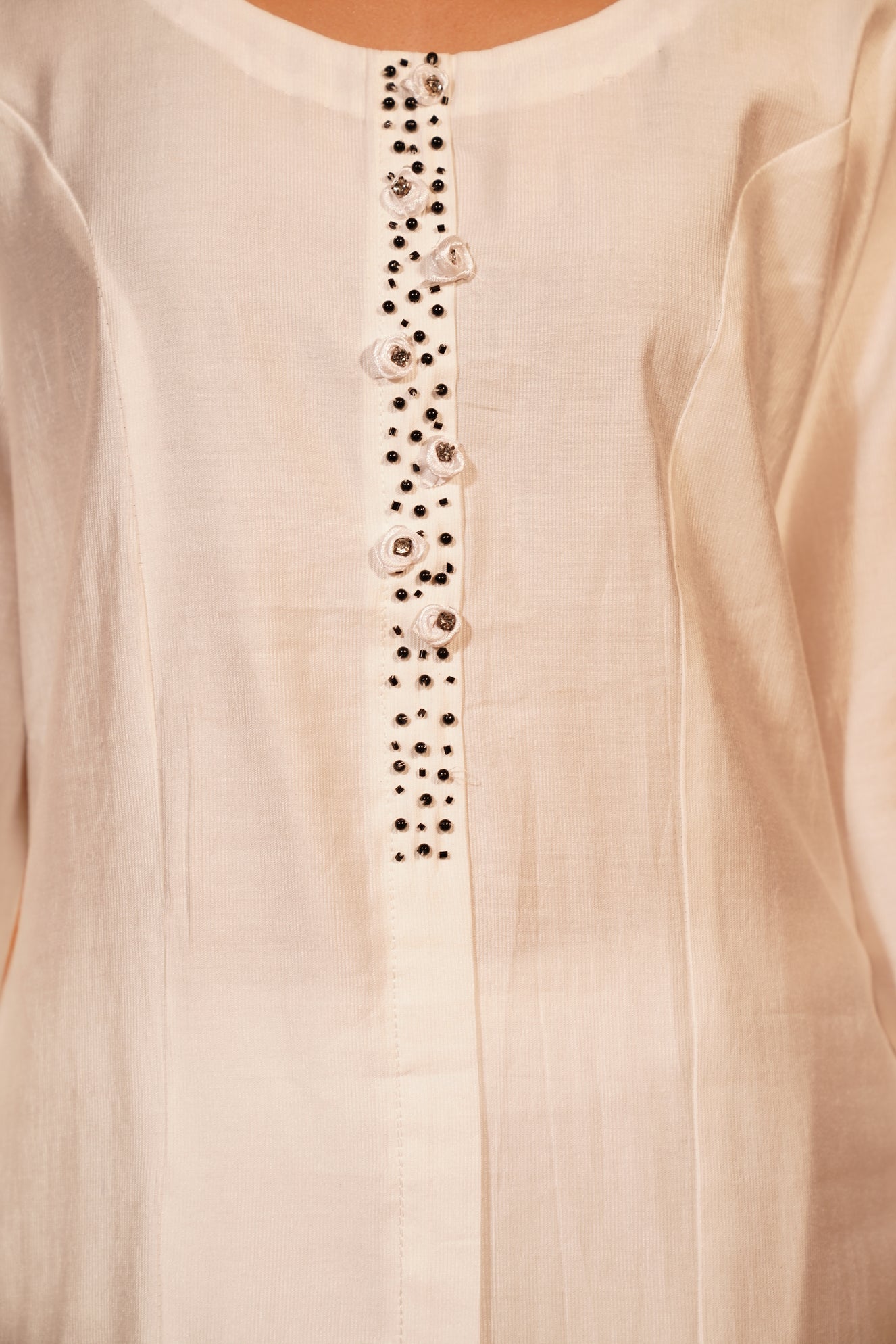 White Cord Set Kurti and Pant