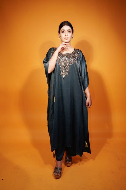 Micro Velvet Kaftan with Pant