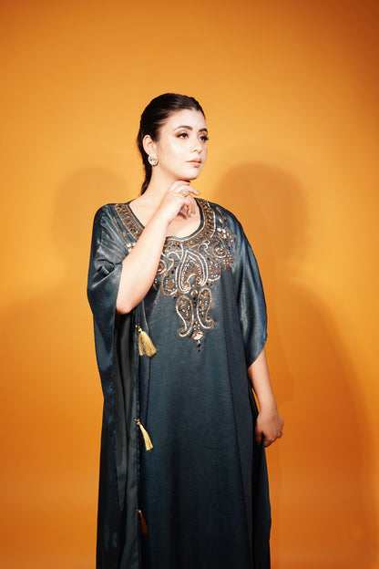 Micro Velvet Kaftan with Pant