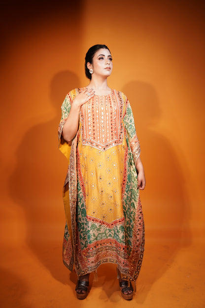 Gota Patti Kaftan with Pant