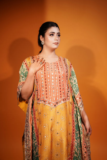 Gota Patti Kaftan with Pant