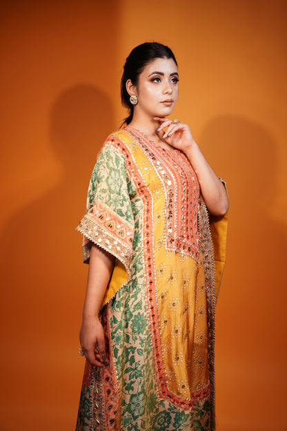 Gota Patti Kaftan with Pant