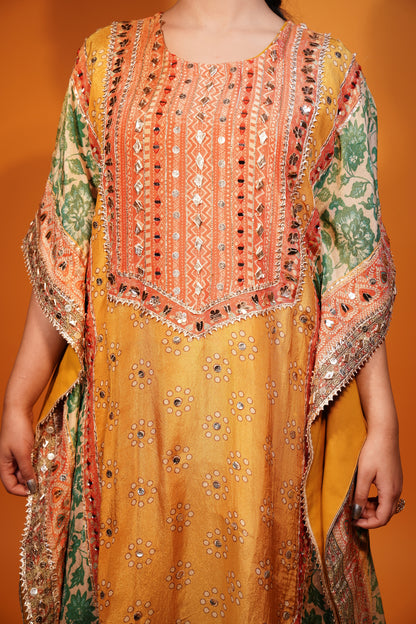 Gota Patti Kaftan with Pant