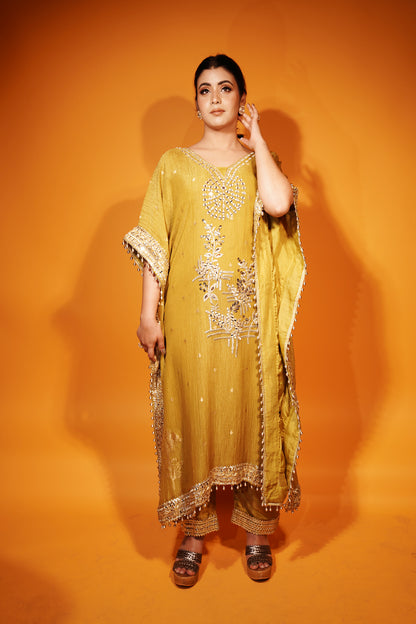 Mustard Yellow Kaftan & Pant Set