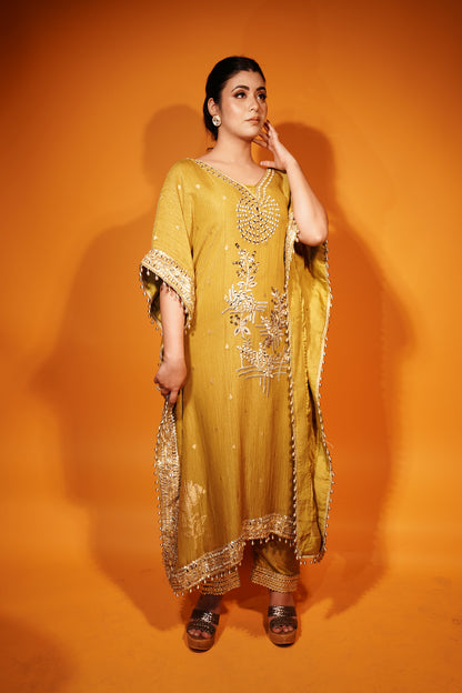 Mustard Yellow Kaftan & Pant Set