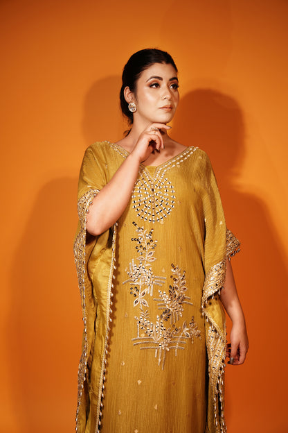 Mustard Yellow Kaftan & Pant Set