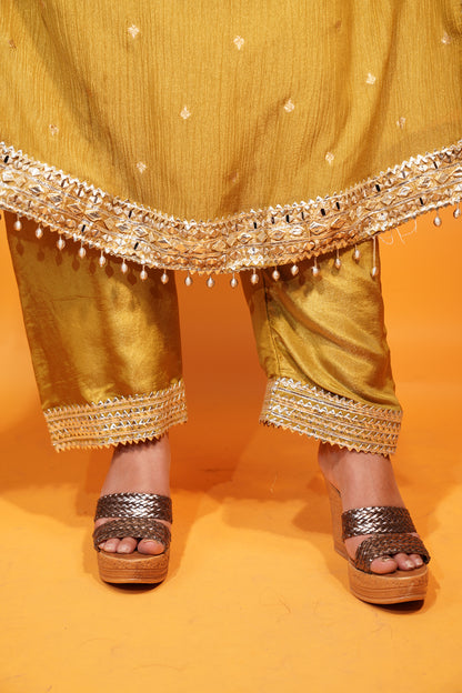 Mustard Yellow Kaftan & Pant Set