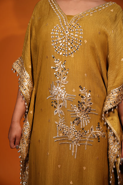 Mustard Yellow Kaftan & Pant Set