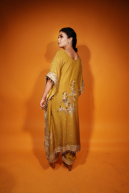 Mustard Yellow Kaftan & Pant Set