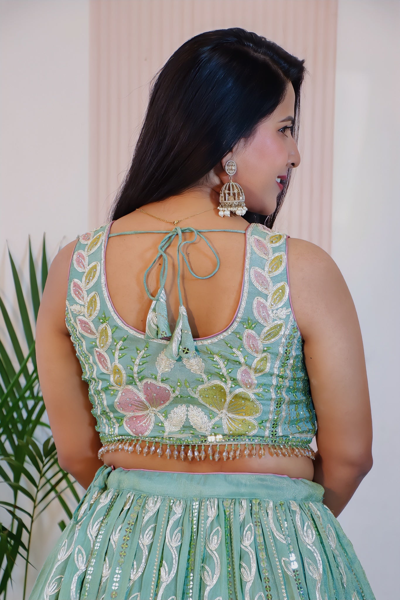 Sea Green Chinnon Silk