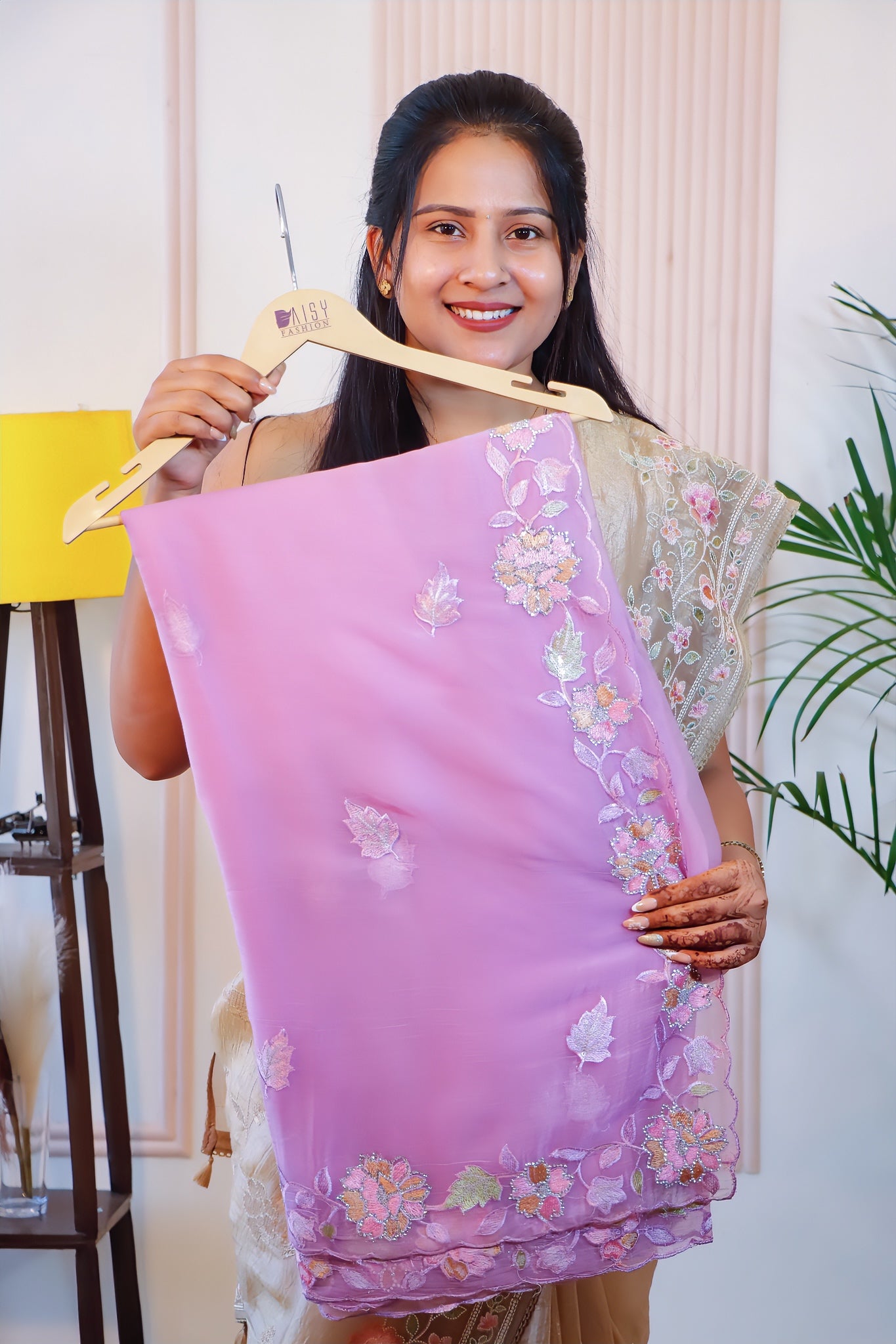 Elegant Lavender Crust Saree