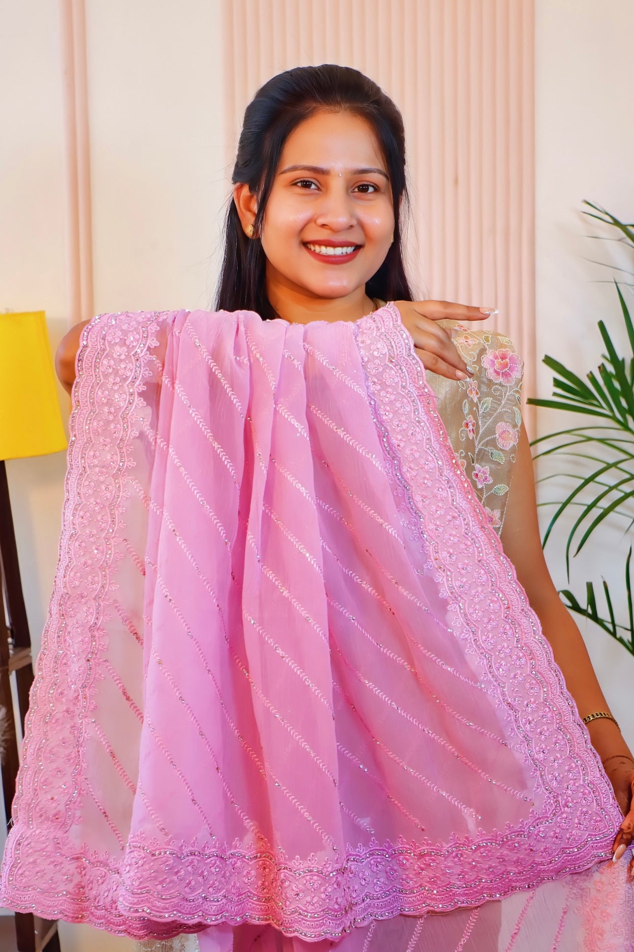 Elegant Tissue Georgette Saree