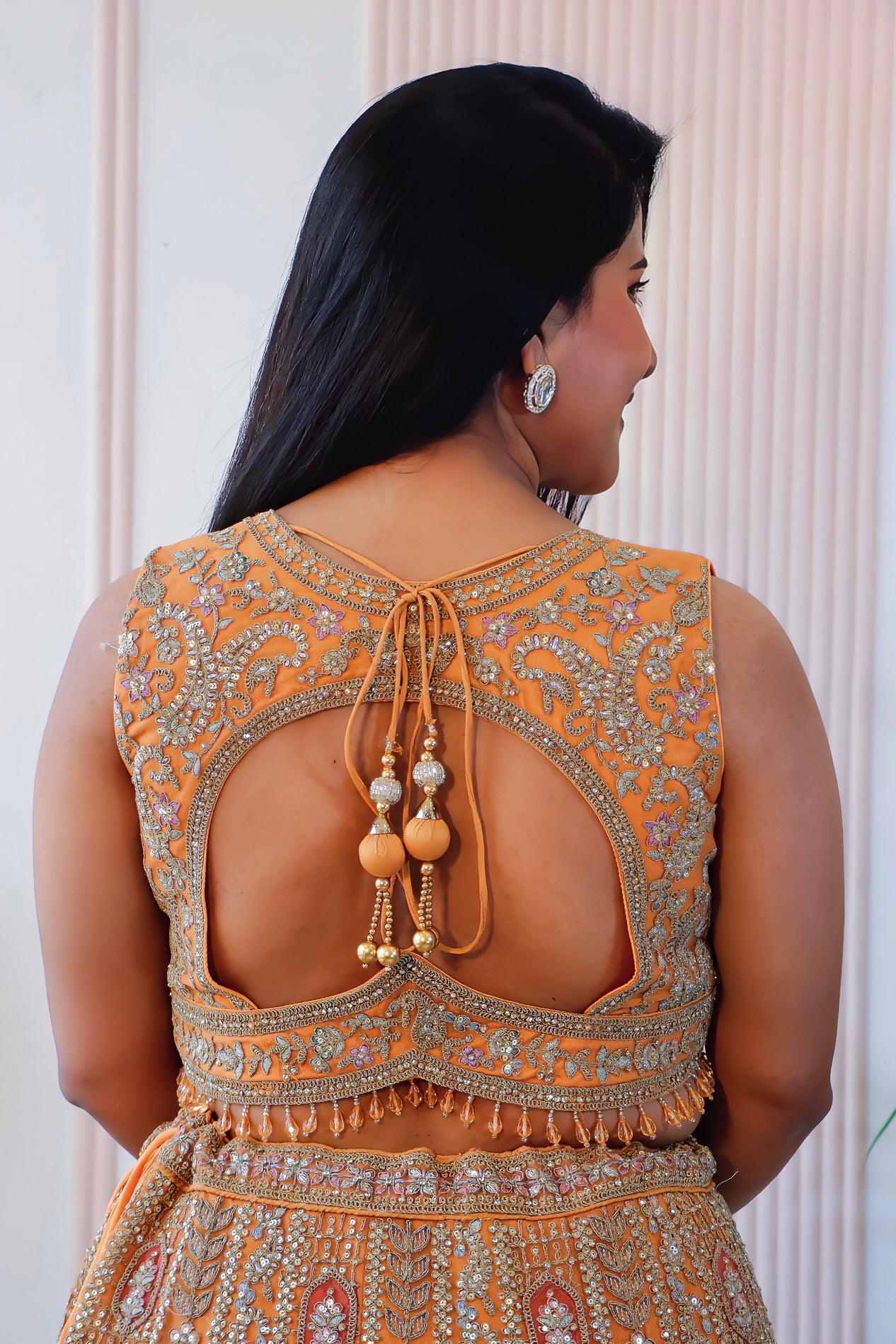 Radiant Burnt Orange Lehenga