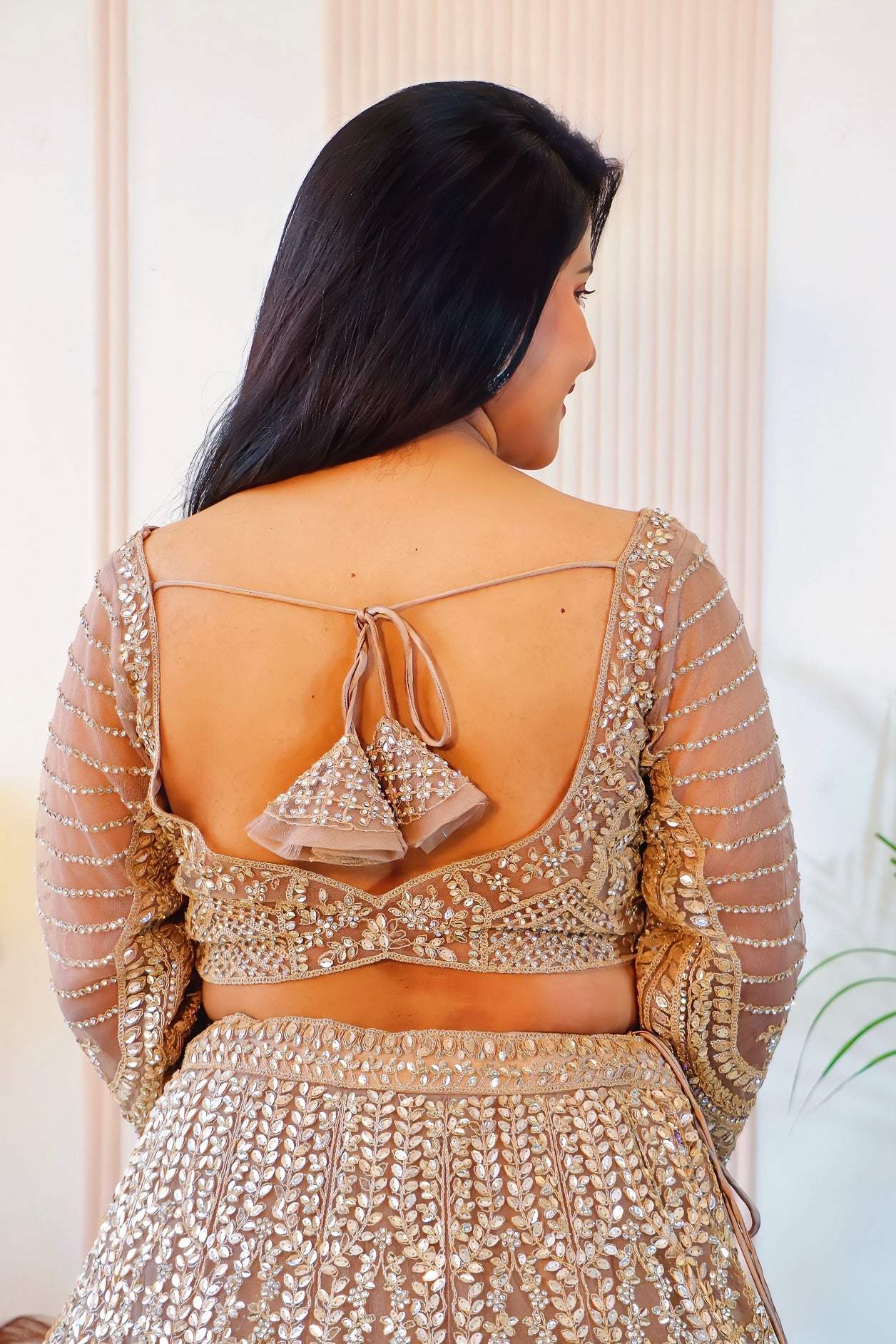 Champagne Gold Elegance Lehenga