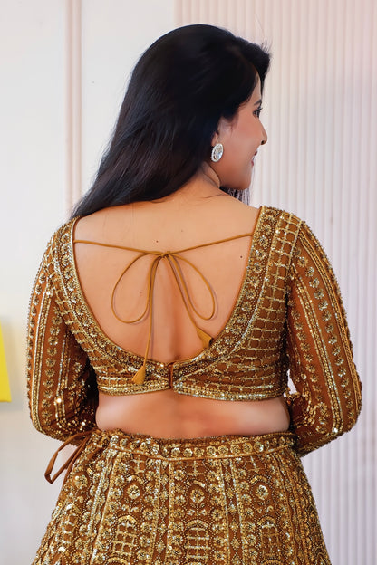 Bronze Lehenga Set